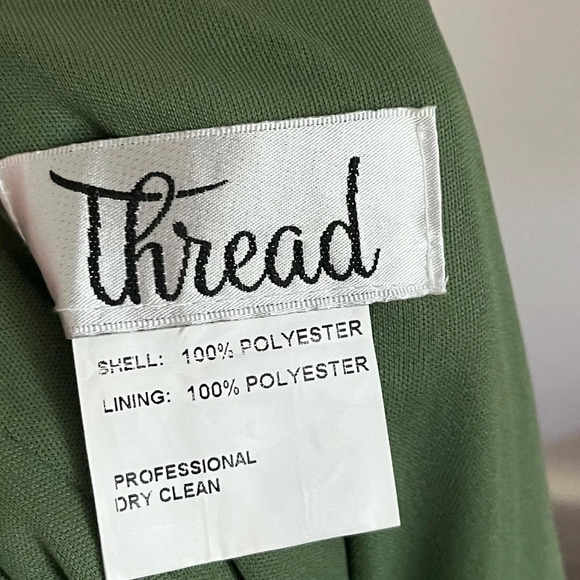 Thread by Dessy Collection SHIRRED SKIRT JEWEL NECK HALTER DRESS VINEYARD GREEN - Picture 6 of 8